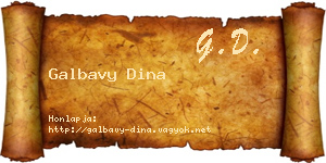 Galbavy Dina névjegykártya